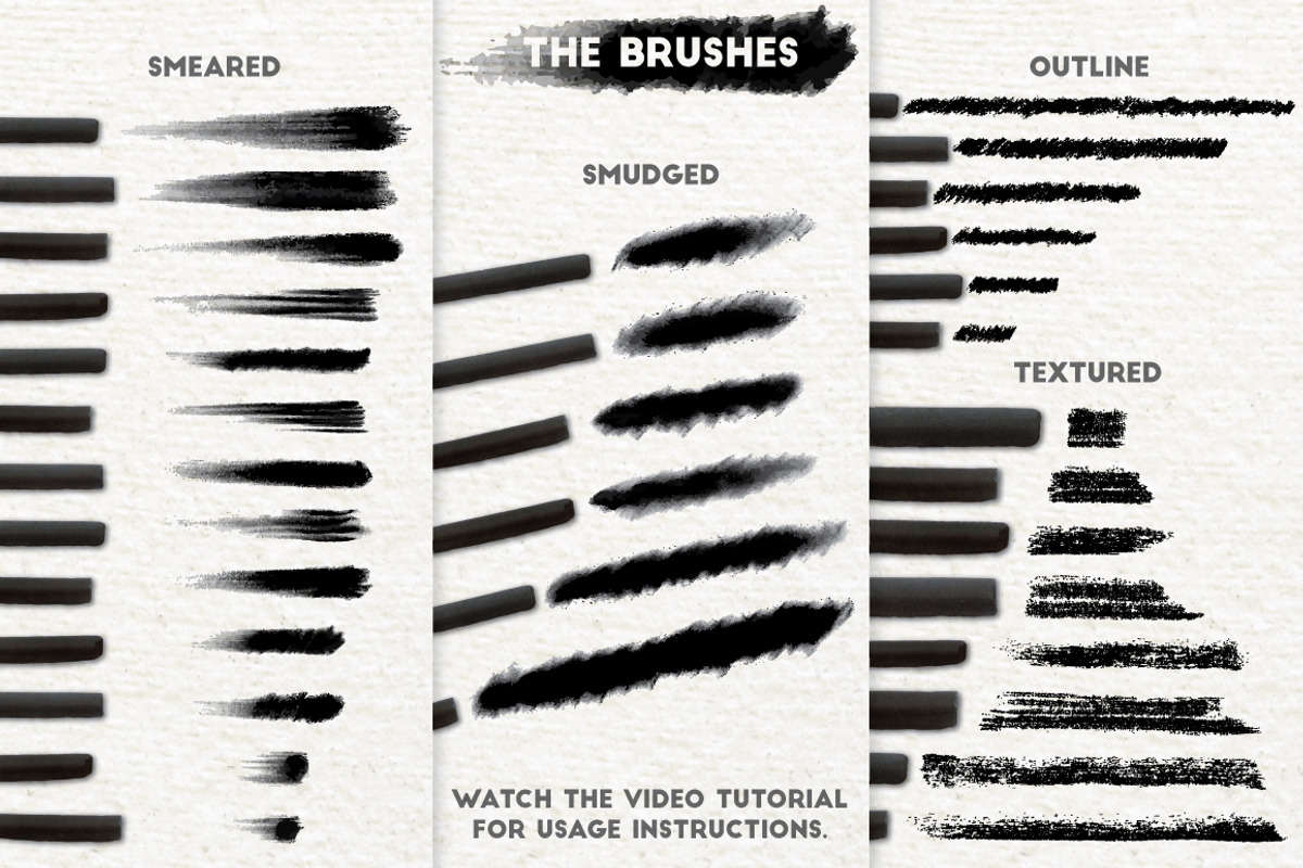 Charcoal Brushes preview 4