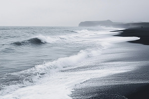 Misty icelandic landscape with beach, a Nature Photo by MistyDay