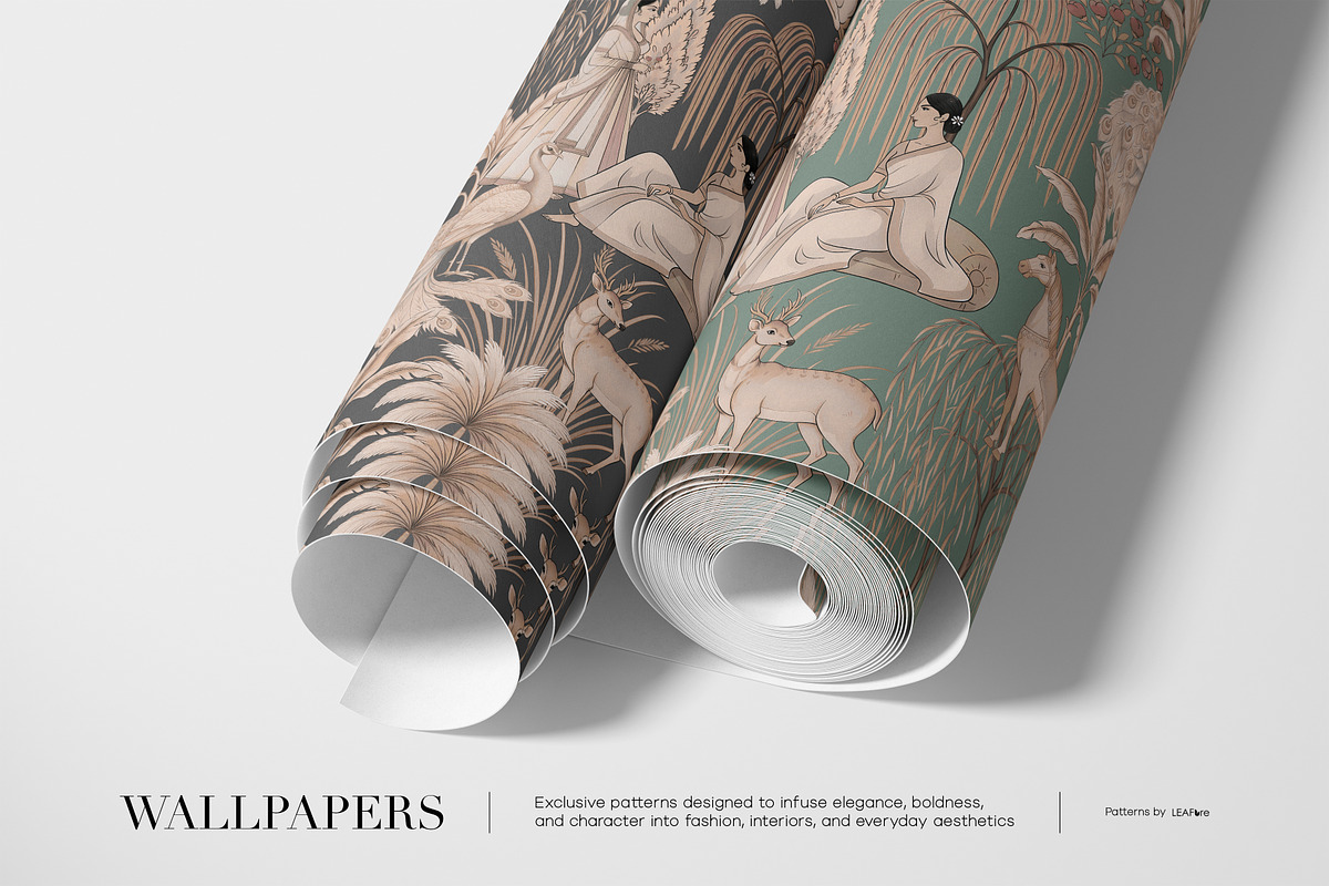 ROYAL GARDENIA | Traditional Prints, a Pattern Graphic by LEAFure (Photo 7 of 10)