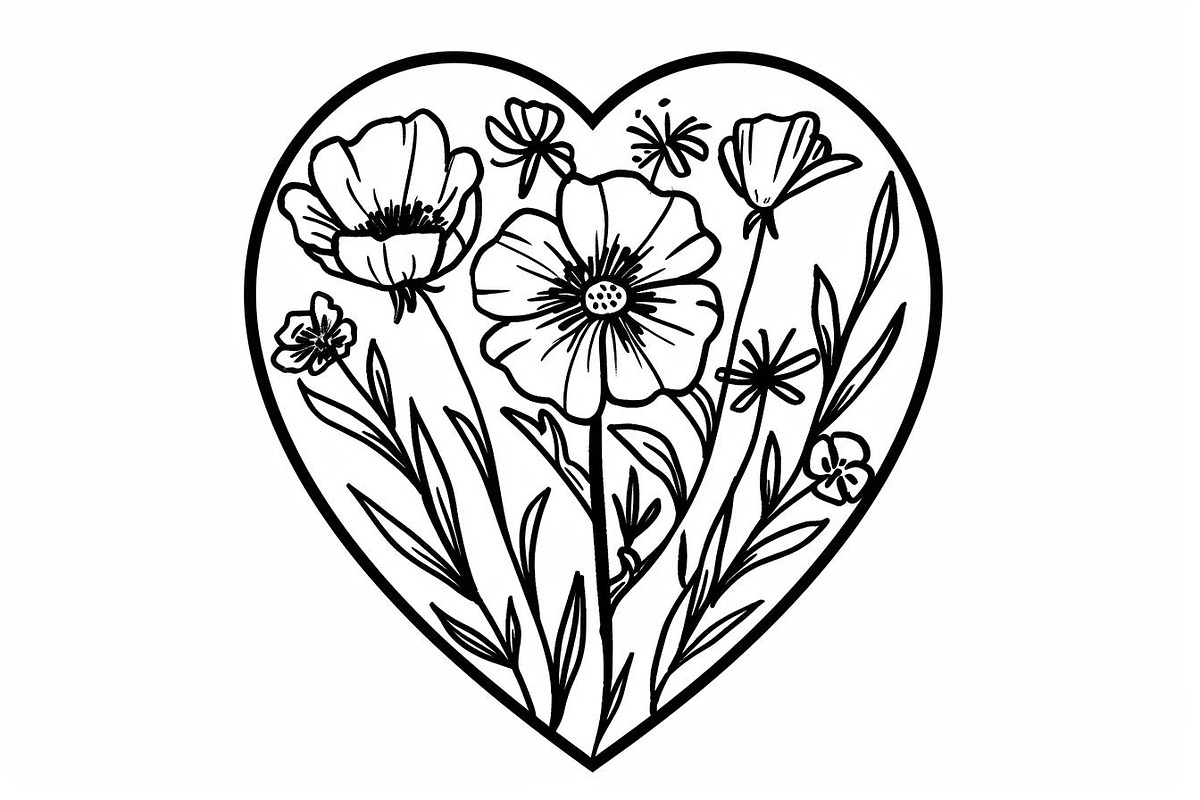 Romantic Floral Heart Laser Cut, an Illustration by Designs_River (Photo 5 of 10)