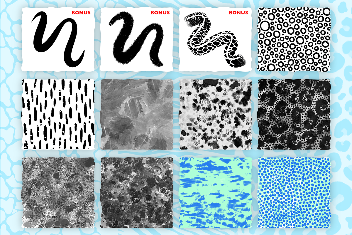 Animal Print Pattern brushes, a Brush Add-On by cugypress (Photo 6 of 7)