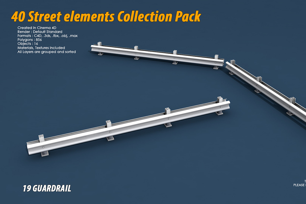 40 Street elements Collection Pack, an Architecture 3D Model by multimedia4ds (Photo 38 of 70)