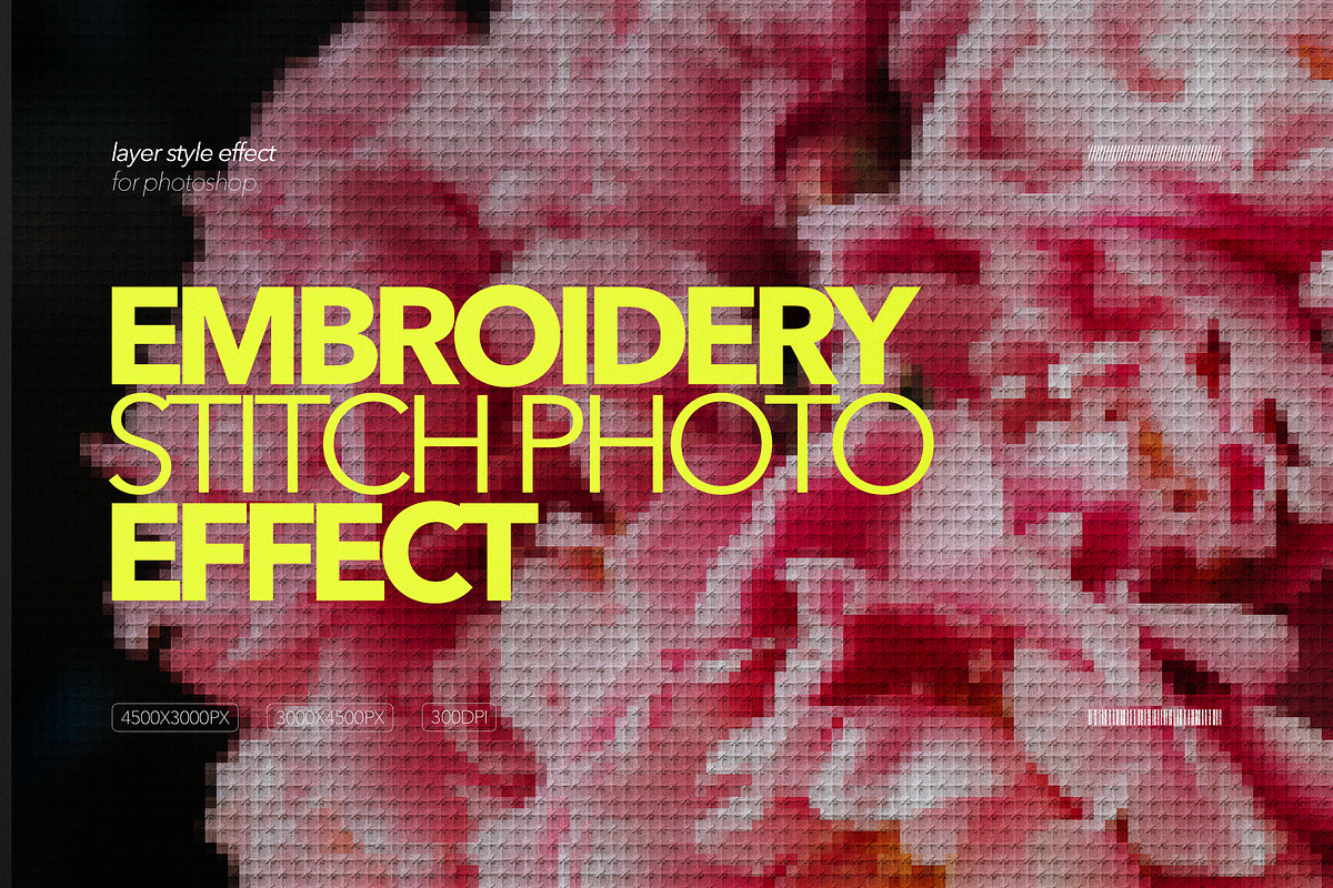 Embroidery Stitch Photo Effect, a Layer Style Add-On by Milka (Photo 1 of 6)