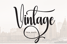 Vintage | Script Font