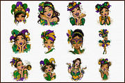 Mardi Gras Cute Girl Clipart, an Illustration by Sublimation Artist (Thumbnail 3 of 6)