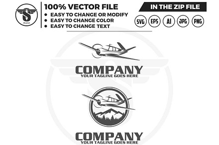 aircraft logo, a Branding & Logo Template by slLametDesigns