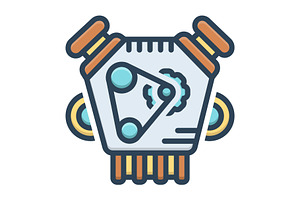 Engines motor color icon, a Duotone Icon by Creative priyanka