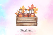 Watercolor Maple Syrup Clipart, an Illustration by Watercolor design (Thumbnail 10 of 12)