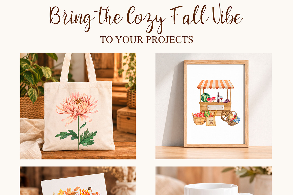 Watercolor Fall Bundle PNG, a Seasonal Illustration by PatternPalette (Photo 7 of 15)