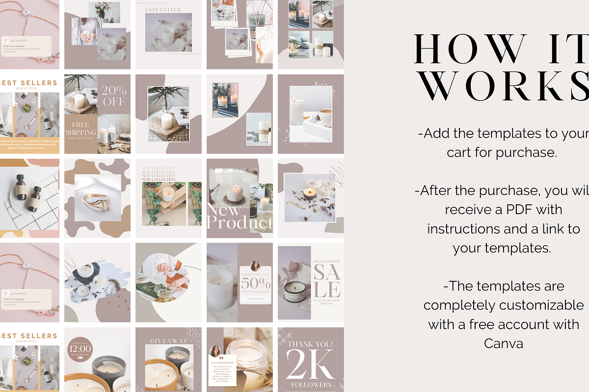 Candle Business Instagram Templates, a Social Media Template by Social Assumptions (Photo 2 of 8)
