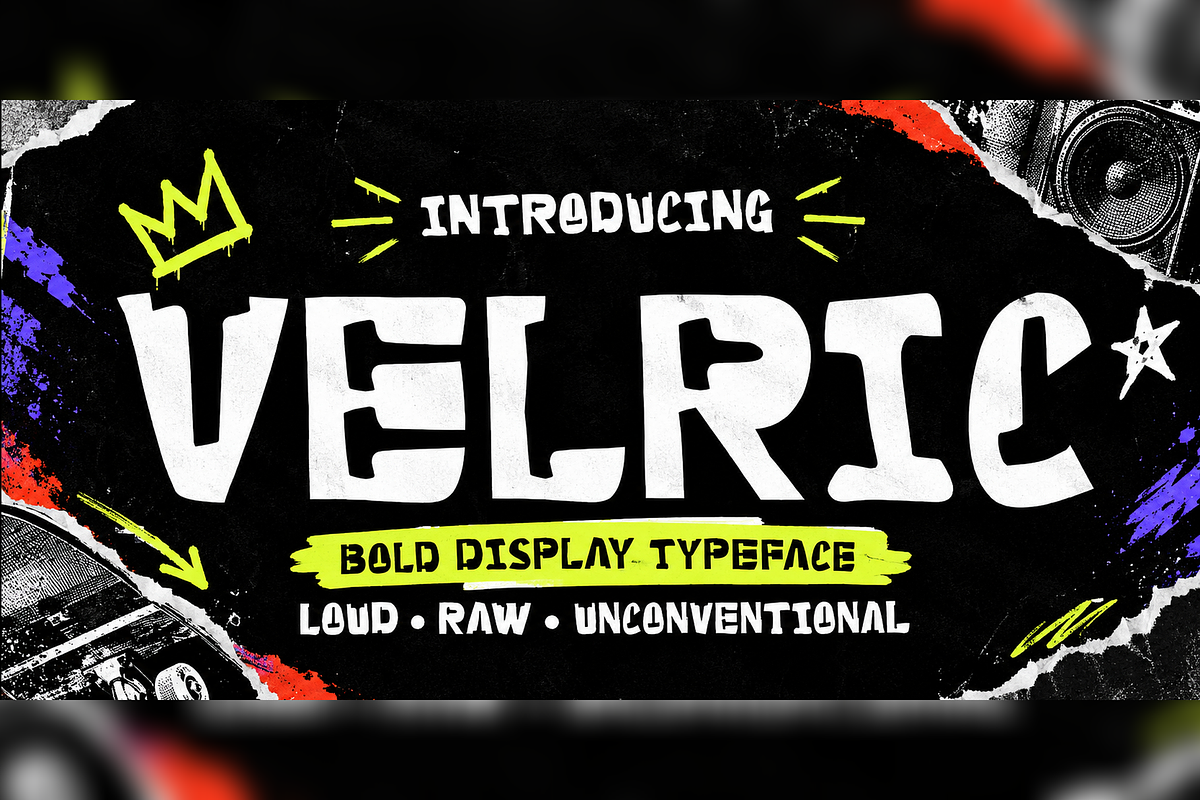 Velric Bold Stencil Adventure Font, a Sans Serif Font by mesuka (Photo 1 of 5)
