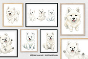 15 Bundle Watercolor White Puppy Dog, an Animal Illustration by Morspective (Thumbnail 4 of 8)