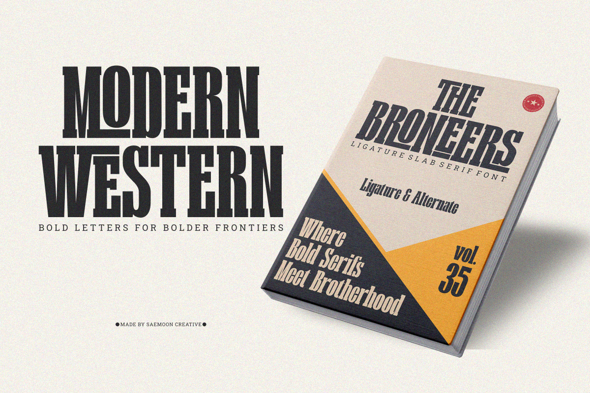 The Broneers, a Slab Serif Font by saemoon creative (Photo 2 of 15)