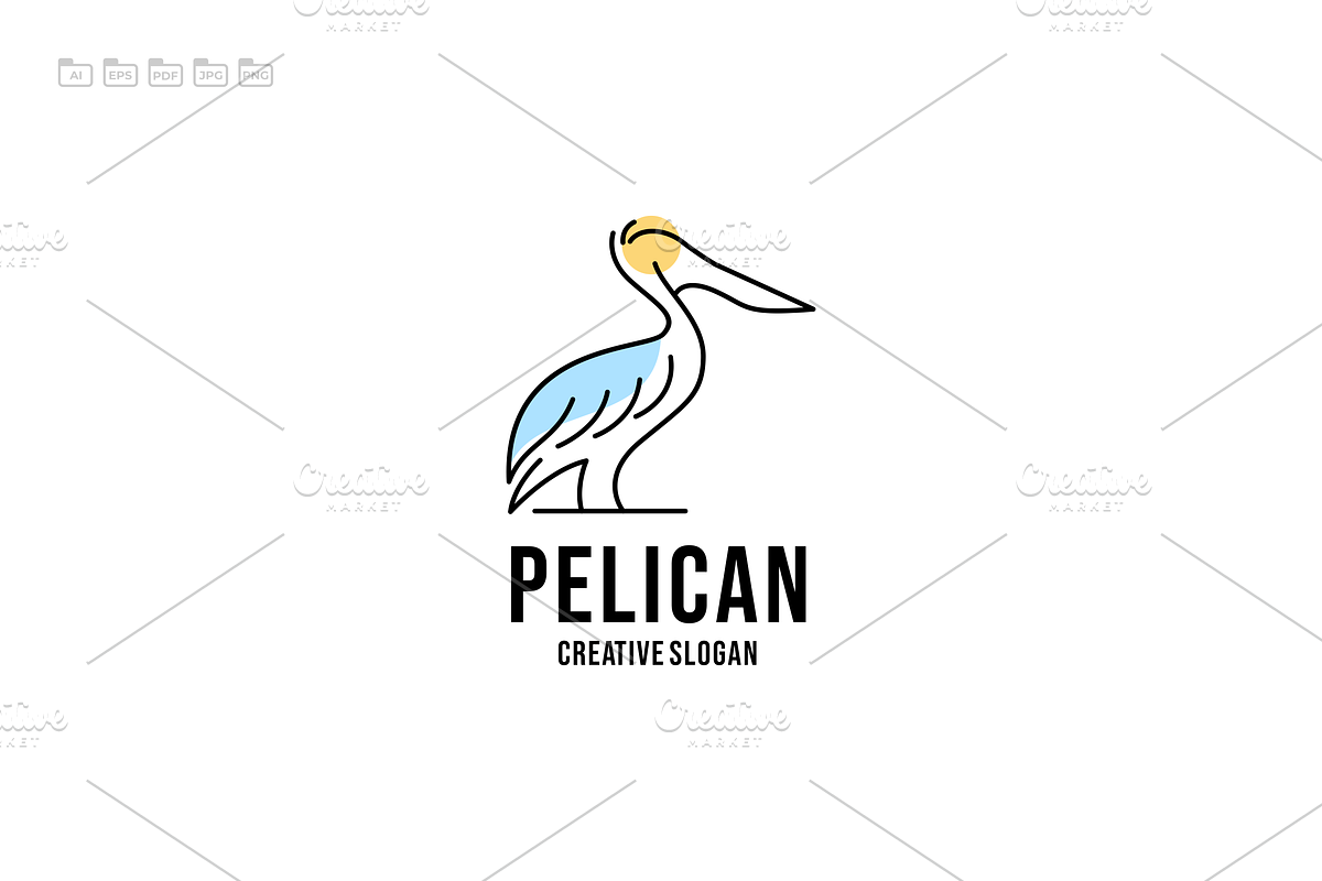 Pelican Simple Logo Template, a Branding & Logo Template by EndR_ID