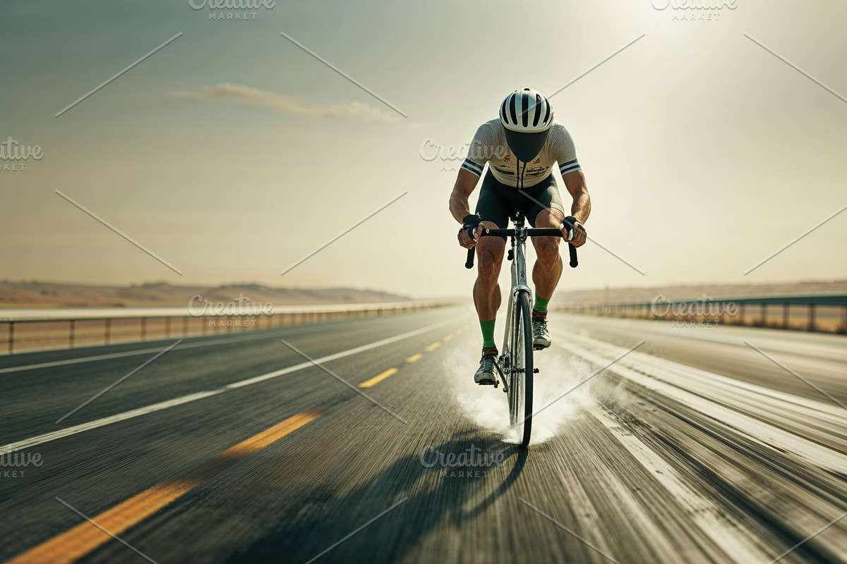 Cycling competitive cyclist speeding, an Illustration by wavebreak