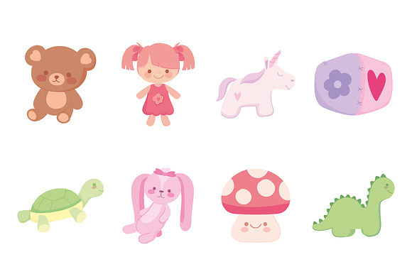 Cute Plush Toy Illustration Set preview 2