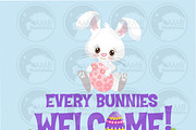 Easter Bunny Clipart AMB-1170, an Object Graphic by AMBillustrations (Thumbnail 2 of 6)