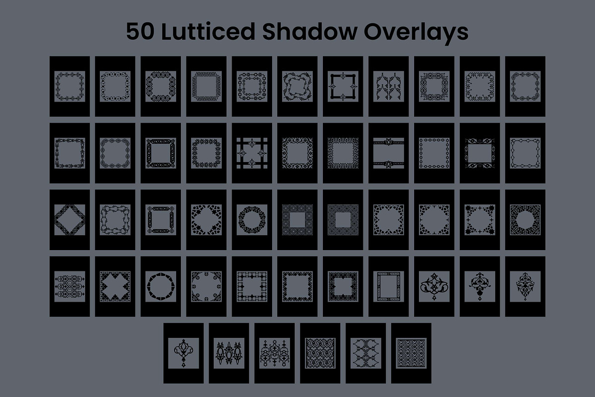 50 Lutticed Shadow Overlays, a Pattern Graphic by 3Motional (Photo 9 of 16)