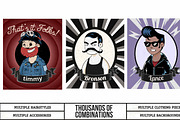 Retro Character Creator, a Person Illustration by Parsec (Thumbnail 3 of 7)