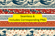 Ukiyo-e Borders Pack – Japanese Wave, an Illustration by Vandy Fullum (Thumbnail 3 of 6)