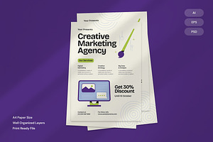 Creative Marketing Agency - Flyer, a Brochure Template by Izdihaar_Studio