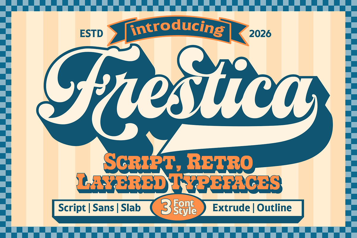 Frestica Font Trio, a Script Font by joelmaker (Photo 1 of 24)