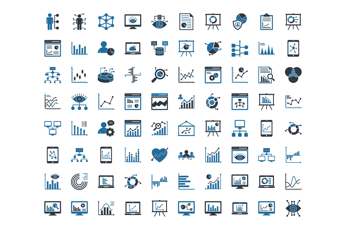 Data Visualization Vector Icons, an Icon by Vector Portal