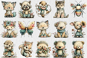 Summer Woodland Animals Clipart, a Seasonal Illustration by Rose Art (Thumbnail 2 of 6)