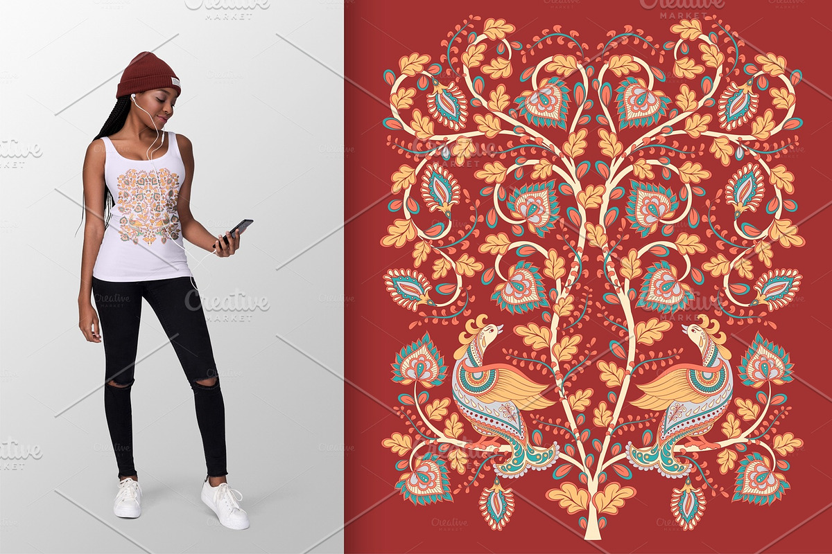 KALAMKARI. Vector Set Ornaments., a Pattern Graphic by Irina Skaska (Photo 4 of 17)
