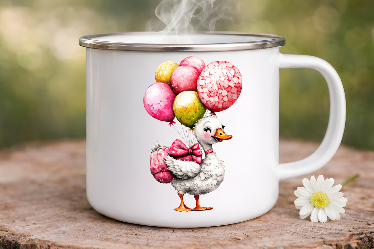 whimsical summer goose clipart, an Illustration by GatewayDesign (Photo 5 of 9)