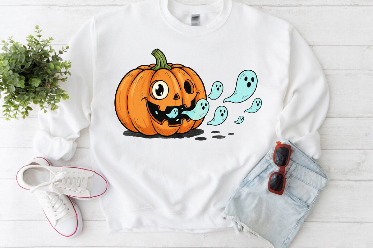 Halloween Pumpkin Png Cute Ghost, an Illustration by Craft Nest (Photo 4 of 6)