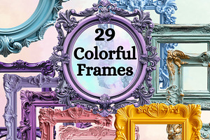 29 Colorful Ornate Frame PNGs