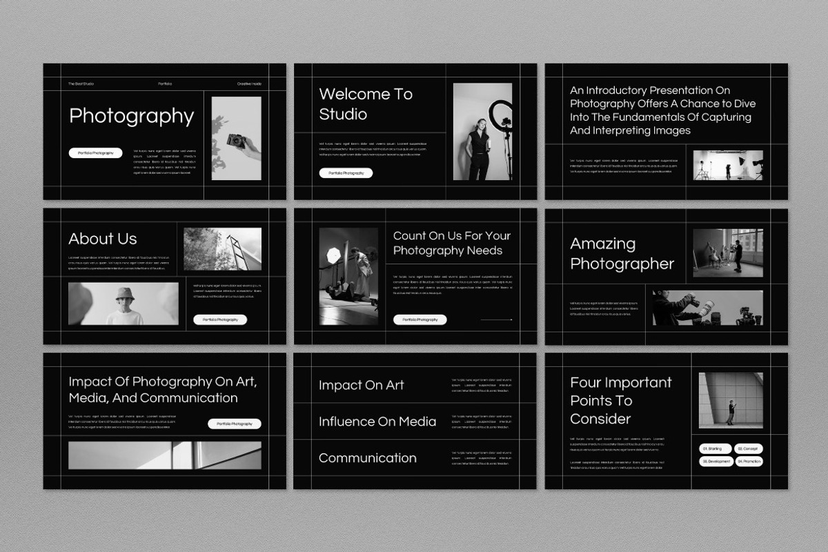 Black Portfolio Photography Keynote, a Presentation Template by graphicook (Photo 2 of 4)