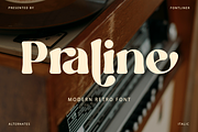 Praline - Modern Retro Font, a Serif Font by Font Liner (Thumbnail 1 of 13)