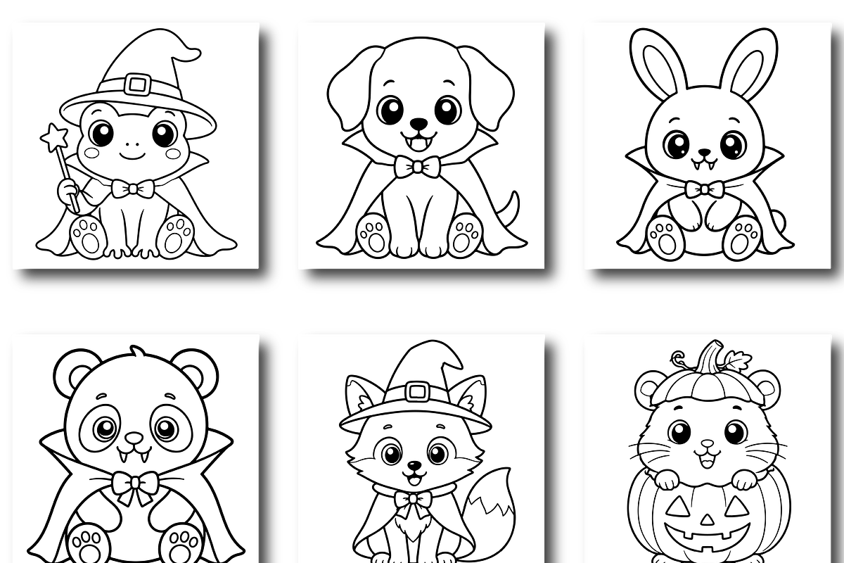 Halloween Cutie Animals Color Book, an Animal Illustration by Design Zone (Photo 7 of 7)
