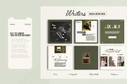 WRITERs | Social Media Pack, a Social Media Template by goodesign (Thumbnail 1 of 12)