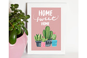 Watercolor cactus set, an Illustration by bosmoll (Thumbnail 4 of 7)