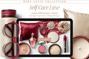 Self-Care Luxe PNG Objects
