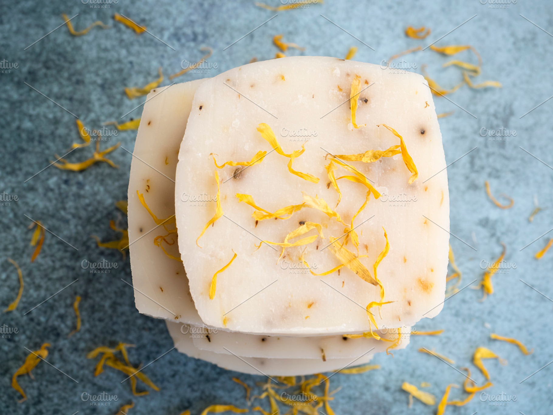 Homemade Natural Calendula Soap, a Health & Medical Photo by Imagefountain Photos