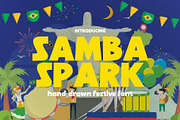Samba Spark - Festive Cultural Font, a Handwritten Font by HipFonts (Thumbnail 4 of 10)