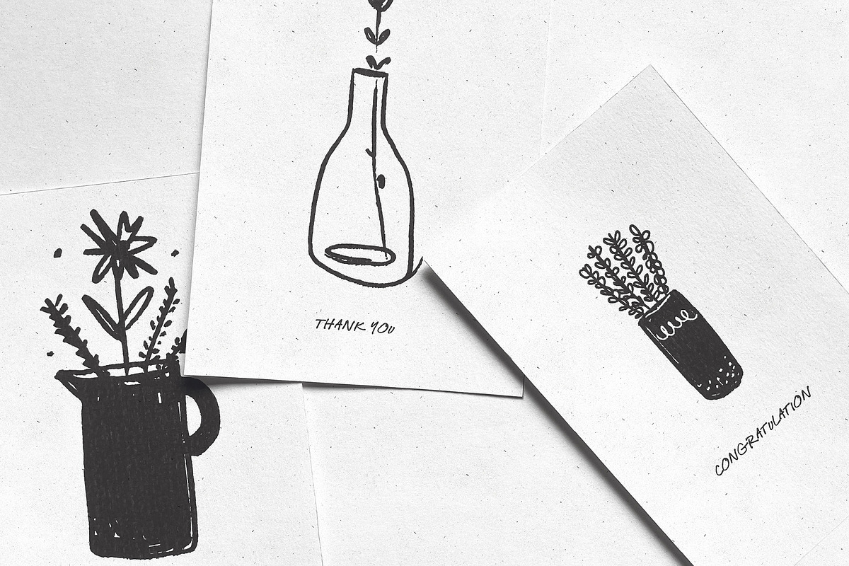 FLOWERS AND VASES Illustrations, a Decorative Illustration by dicreate (Photo 9 of 12)