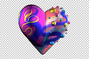 The 3D Heart Render Mega Bundle, a Decorative Illustration by Irmak Akçadoğan (Thumbnail 2 of 8)