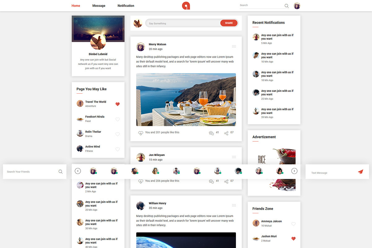 Social Network HTML Template - Adda, a HTML Template by HasThemes (Photo 1 of 3)