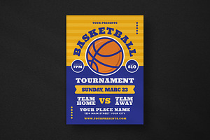 Retro Basketball Tournament Flyer