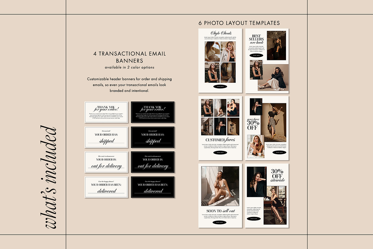 Stylish Canva Email Template Bundle, an Email Template by KikiBunnyCreative (Photo 6 of 12)