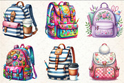 Back To School lady Bag Clipart, a Seasonal Illustration by Rose Art (Thumbnail 4 of 4)