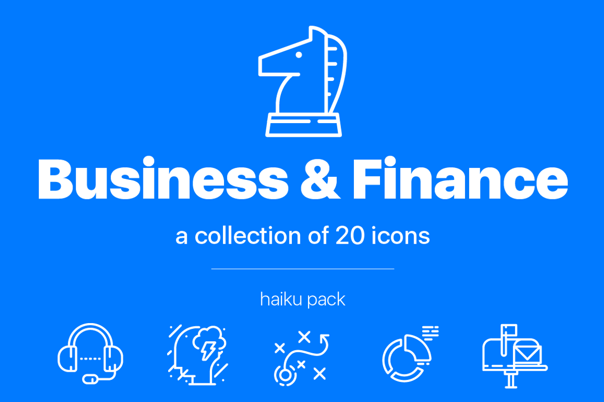 Business & Finance Icons, an Outline Icon by Sarunw (Photo 1 of 5)