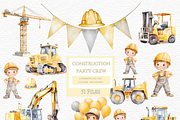 Construction Party Crew Clipart, a Transportation Illustration by Invite to Clipart (Thumbnail 1 of 6)