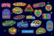 Retro Y2K stickers, patch labels, a Decorative Illustration by Vector Tradition (Thumbnail 1 of 3)