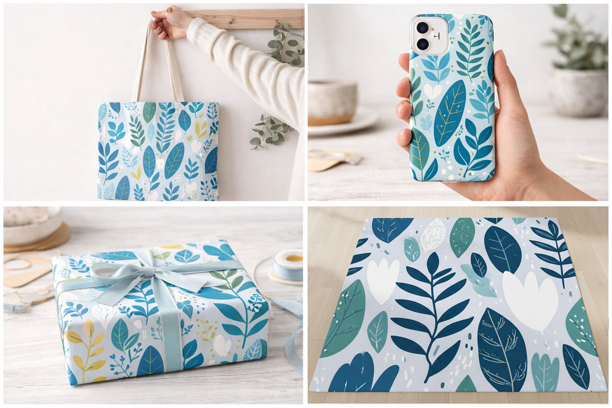 Nordic Botanical Seamless Set, a Pattern Graphic by Print Haven (Photo 4 of 4)